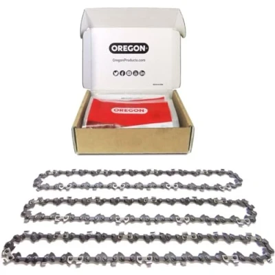 Image de OREGON Lot de 3 Chaînes Tronçonneuse, avec Pas 3/8&quot; Low Profile / Jauge 0,050&quot; (1,3 mm) 62 Maillons Gouges Demi Ronde, pour Guide Chaîne 45 cm (T62X3)