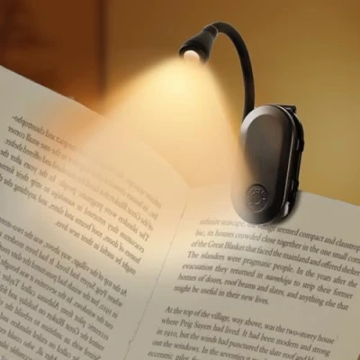 Image de TOZKZO Lampe de Lecture, Livre Rechargeable, Liseuse Lecture pour Lire au Lit, Protection des Yeux, 3 Couleurs (Blanc/Chaud/Natural), 360 Cou Flexible, Longue Durée