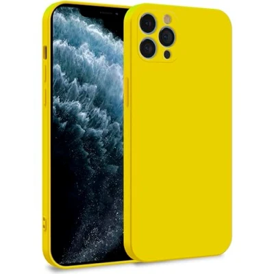 Image de MyGadget Coque pour iPhone 11 Pro Max Case Silicone Souple &amp; Soft Doublure Microfibre Cover TPU Protection Extra Fine Légère Jaune