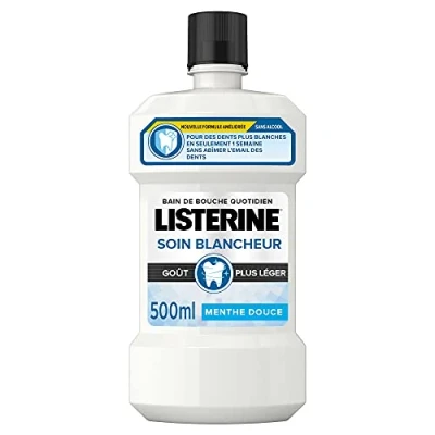 Image de Listerine Bain de Bouche Soin Blancheur Goût Léger 500 ml