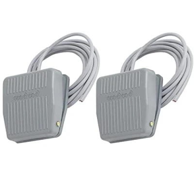 Image de WANGCL 2 Pcs TFS 201 Commutateur à Pédale, Pédale Momentané AC250V 10A SPDT NO NC Commande au Pied pour CNC Industriel avec Surface en Caoutchouc Antidérapant