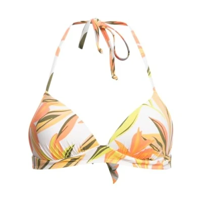 Image de Roxy Printed Classics Triangle Haut de bikini, Femme, Taille: XS, Bright white subtly salty flat