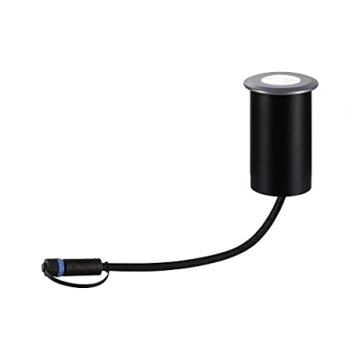 Image de Paulmann 94370 Plug &amp; Shine Lampe d&#039;extérieur LED encastrable au sol IP67 3000 K 6 W Gris Intensité variable Système d&#039;éclairage de jardin en aluminium
