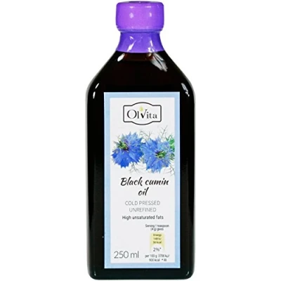 Image de Pure Huile de cumin noir pressé à froid non raffinée Ol&#039;Vita 250 ml