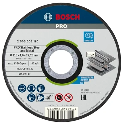 Image de Bosch 2608603170 Disque à tronçonner moyeu plat standard for inox WA 60 T BF 115 mm 22,23 1,6