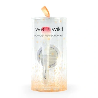 Image de Wet N Wild Powder Perfection Kit, Poudre Fixatrice Clarifiante et Pinceau Poudre, Visage Longue Tenue, Enrichie en Acide Hyaluronique Vitamine E, avec Maquillage Doux