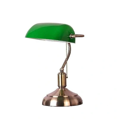 Image de FABRILAMP 159471006 Lampe De Table Avocat 1xe27 Cuir/vert 38x26x18 Cm FAB