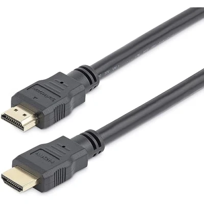 Image de StarTech.com Câble HDMI 5m 4K Haut Débit avec Ethernet Vidéo UHD 30Hz 1.4 Moniteurs, Projecteurs, Téléviseurs et Écrans Ultra Cordon Noir M/M (HDMM5M)