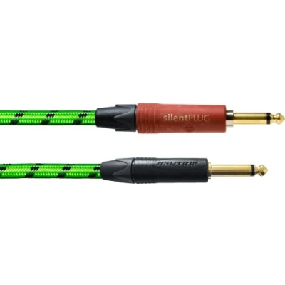 Image de CORDIAL CABLES Câble guitare 3m vert silent réactif aux UV