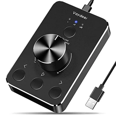 Image de VAYDEER Bouton de contrôle du Volume USB avec Une Touche Fonction Mute pour Ordinateur, PC, réglage Audio, Compatible WinXP/7/8 10/Vista/Mac/Linux