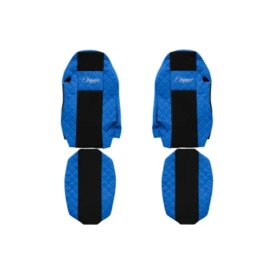 Image de F CORE Elegance Q FX06 BLUE Couverture de siège Bleu Textile, Similicuir