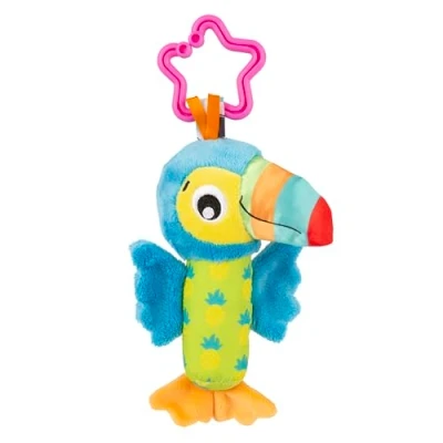 Image de Playgro Clipsy Tamika Toucan, Jouet d’évéil bébé 0+ Mois, multi sensoriel pour nourrissons, clip berceau et poussette