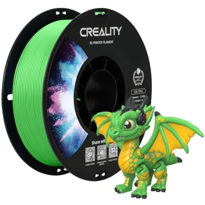Image de Creality Official TPU Green 1KG, Filament 1.75mm Tougher and Stronger 3D Printer, Less Tangle Dimensional Accuracy +/ 0.03mm 1kg/Roll(2.2lbs) Fit for Most FDM Printers