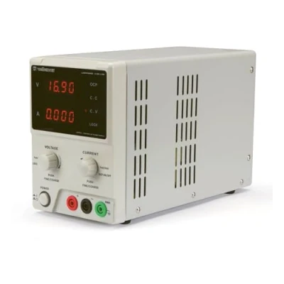 Image de Velleman Alimentation de laboratoire, réglable, 0 30 VCC/0 5 A, limitation courant, protection contre les courts circuits, affichage LCD, gris