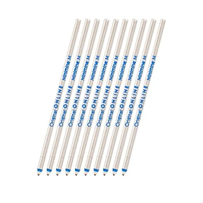 Image de Online Recharge bille mini d, D1 internationale, Largeur de trait M, indélébile, 10 x recharges stylo écriture couleur bleu