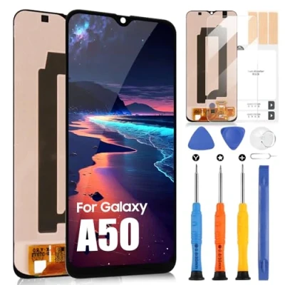 Image de OLED LCD Display pour Samsung Galaxy A50 A505F SM A505FN Écran Remplacement Digitizer Assemblée Verre de Tactile avec Outils(6,4&quot;, Non A50s)