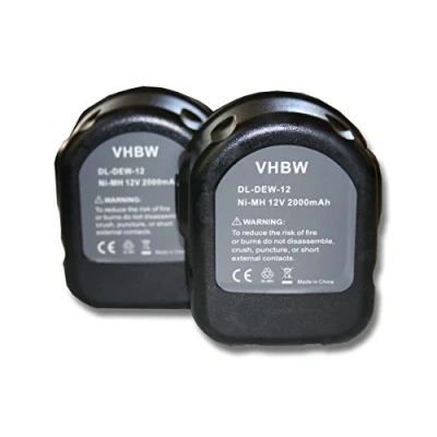 Image de vhbw 2X Batteries Remplacement pour Rems 571510, 571510 R12, 571513 Outil électrique (2000mAh NiMH 12 V)