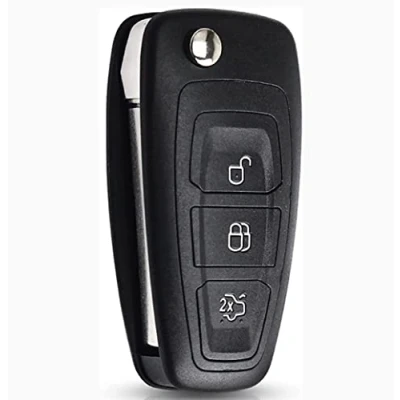 Image de coque de clé télécommande voiture à 3 boutons pour Ford Transit, Focus, Fiesta, Mondeo, Connect Custom Tourneo, Galaxy Kuga MK8, rechange (lame non coupée 101)
