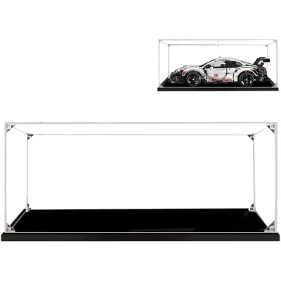 Image de MMOC Vitrine en Acrylique pour 42096 Technic Porsche 911 RSR, Capot de Protection, étanche à la poussière, Miniatures, modélisme (2 mm)