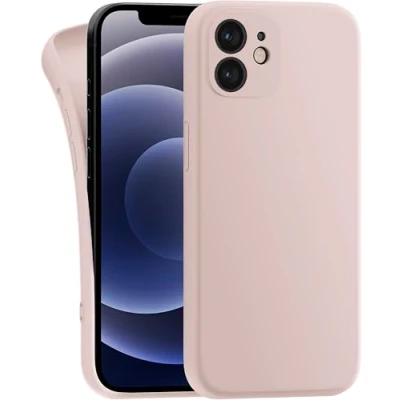 Image de MyGadget Coque Compatible avec Apple iPhone 12 Case TPU Souple &amp; Soft Cover Protection Extra Fine Légère Étui Coloré Anti Choc et Rayures Rose