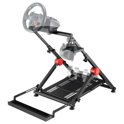 Image de Wheel stand GT PRO V2 Support Universel pour Volant Force Feedback, pédalier et boite de vitesse compatible avec les volants Logitech, Thrustmaster, Fanatec MOZA. Idéal la Simulation auto.