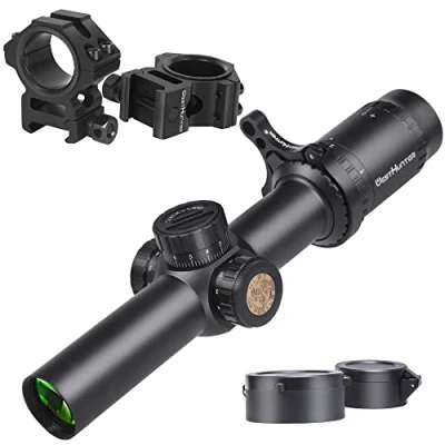 Image de WestHunter Optics HD 1 6x24 IR Riflescope, 30mm Tube Red Green Illuminated Reticle Second Focal Plane Tactical Precision 1/5 MIL Shooting Scope B, Picatinny Kit B