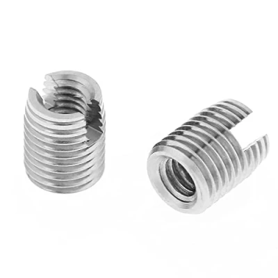 Image de FTVOGUE 20 pièces Inserts filetés vis à fente autotaraudeuses écrou réducteur de filetage ensemble réparation hélicoïdal M4 x 8mm