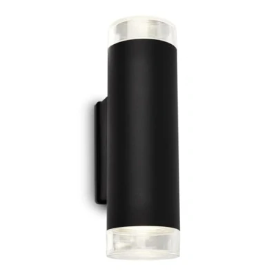 Image de Briloner Applique murale LED d&#039;extérieur, lampe noire, IP44 protection contre les éclaboussures, lumière 4000K blanc neutre, GU10 incl.