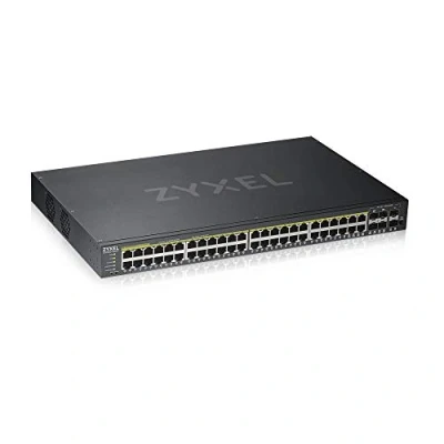 Image de Zyxel GS1920 48HPv2 Géré L2/L3/L4 Gigabit Ethernet (10/100/1000) Connexion Ethernet, supportant l&#039;alimentation via ce port (PoE) Noir Neuf