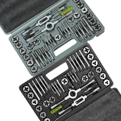 Image de VEVOR Coffret Tarauds et Filières 80 Pièces Métrique M3 M12 SAE Kit de Taraudage Filetage en Acier Mallette Transport Outils pour Tarauder Fileter Construction Réparation Auto Plomberie