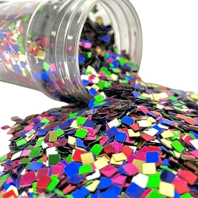Image de Pot à confettis carré multicolore