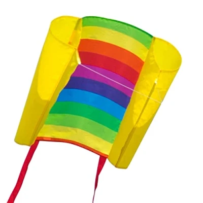 Image de CIM Cerf Volant monofil Beach Kite Rainbow pour Enfants à partir de 6 Ans Dimensions : 70x47cm INCL. Ligne 80m, queues Multicolores