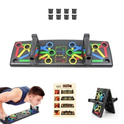 Image de 14 en 1 Push Up Board. Pliable Planche de Musculation Multifonction avec Poignées Pompes pour Entrainement Les Muscles Abdominaux.