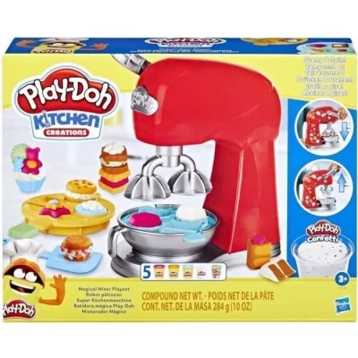 Image de Play Doh Kitchen Creations, Robot pâtissier, jouet de pâte à modeler avec accessoires cuisine factices, loisir créatif pour enfants