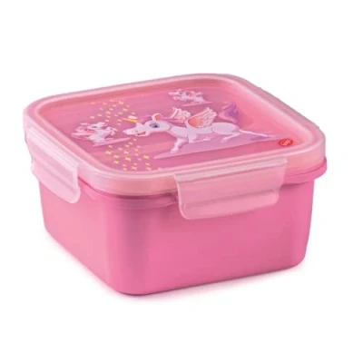 Image de Snips, Boîte à Lunch Carrée Licorne, 4 fermetures de sécurité, Conservation Alimentaire 0,80 LT, Boite Rangement Frigo 15 x 7,5 Made in Italy, 0% BPA e phthalate free