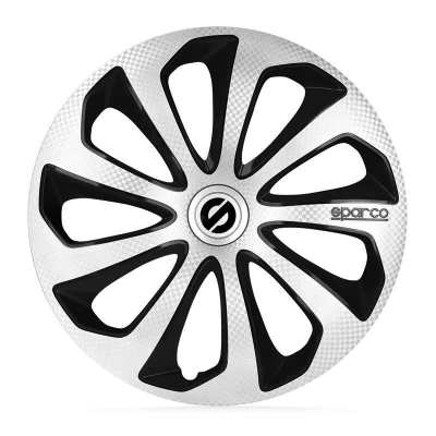 Image de SPARCO Sicilia SPC1675SVBKC Enjoliveurs 16Pouce noir/argenté, carbone