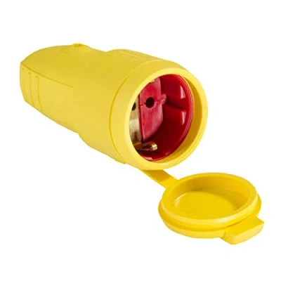 Image de Schwabe 62413 Raccord en Caoutchouc sans câble IP 44 pour l&#039;extérieur Jaune,