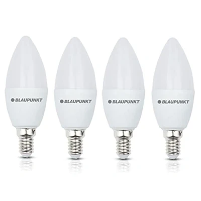 Image de Blaupunkt Ampoule LED E14 Bougie Éclairages pour Pièces 6.8W Remplacement de 50W Dépolie Blanc Naturel 4000K 680 lumens Lampe Économe en Énergie et Coûts Lot 4