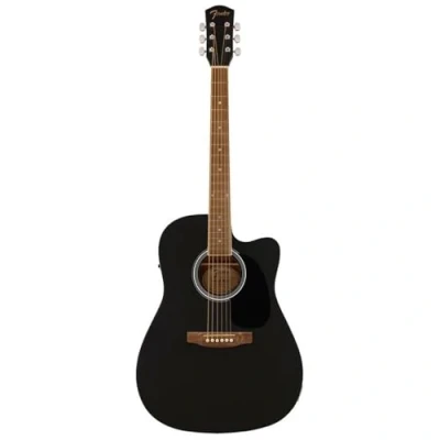 Image de Fender FA 25CE Alternative Series Dreadnought Guitare Acoustique Electrique pour Débutants, 2 Ans de Garantie, Inclut un Accordeur intégré et des Commandes Volume Tonalité Intégrées, Couleur Noir