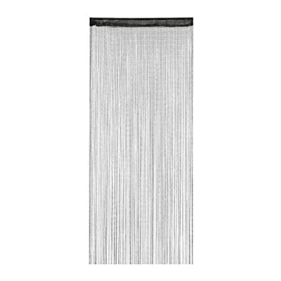Image de Relaxdays Rideau Fils Noir Brillant, de Porte fenêtre, Fil différentes Dimensions,