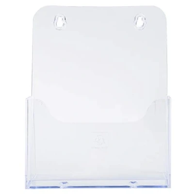 Image de Exacompta Réf. 75058D 1 distributeur de prospectus sur table compartiment Monobloc Dimensions : Prof.17,3 x larg.7,3 Haut.21,4 cm Format à classer A5 Cristal
