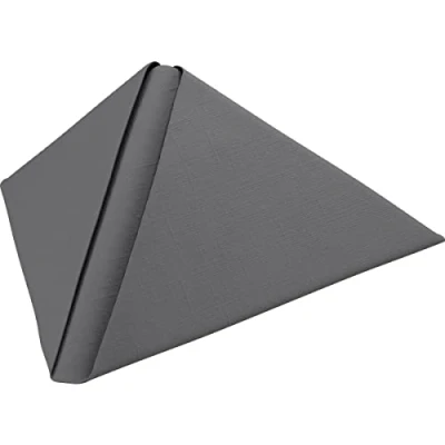 Image de Duni Dunilin Lot de 45 serviettes Gris granite 40 x cm