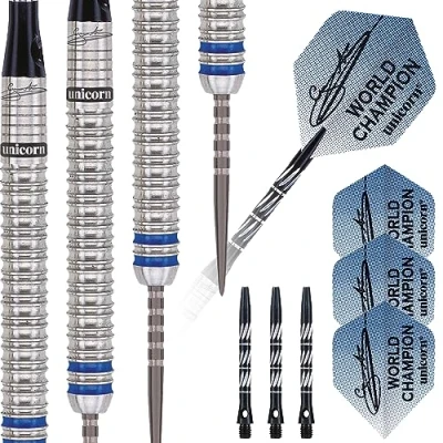 Image de Unicorn Gary Anderson Champ Fléchettes Mixte, Bleu, 23 g