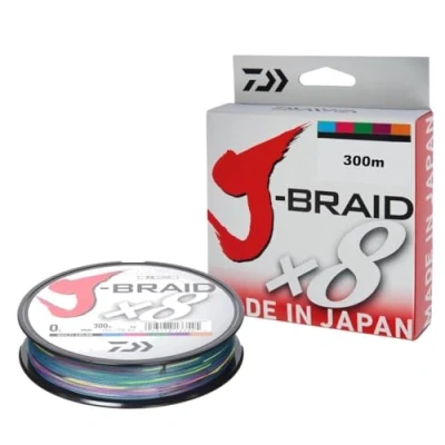 Image de Daiwa Jbraid 8 Braid 300 Ligne de pêche Multicolore Taille 0,180 mm