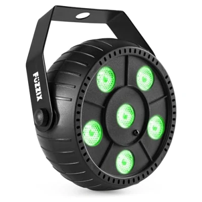 Image de Beamz PLP10 Projecteur par LED avec Batterie Intégrée 6 x 2 Watts RVB, Jeu de Lumière, Lumière LED, Télécommande Incluse, Mode Automatique, Port USB, Intégrée, Idéale pour Dj