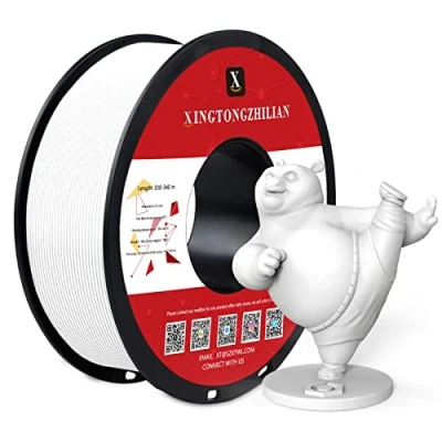 Image de filament PETG+ pour imprimante 3D, 1.75mm, précision dimensionnelle +/ 0.02mm, bobine de 1kg d&#039;impression 3D imprimantes 3D,Blanc