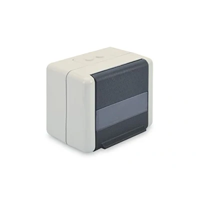 Image de DIGITUS Boîte de jonction données Prise réseau d&#039;extérieur Sans support Keystone Couvercle rabattable IP44 Montage en saillie