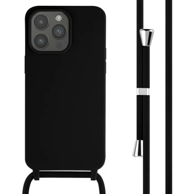 Image de imoshion ?Coque en silicone avec cordon pour iPhone 15 Pro Max Noir Neuf