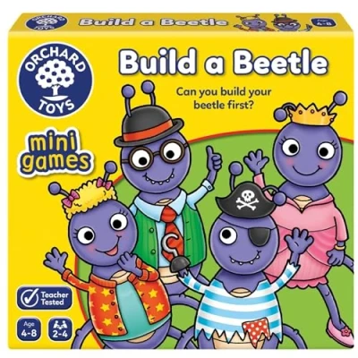 Image de Orchard Toys Build A Beetle Mini Game, Fun Colour and Matching Perfect for Children Age 4 8, Kids Party Gift, Educational Toy