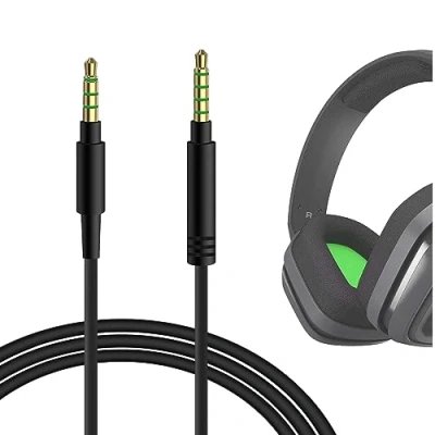 Image de Geekria câble audio compatible avec Beyerdynamic MMX 300 PRO, Astro A50, A40 tr, A40, A30, A10 Gen 2, A10, stéréo de rechange 3,5 mm vers (1,7 m)